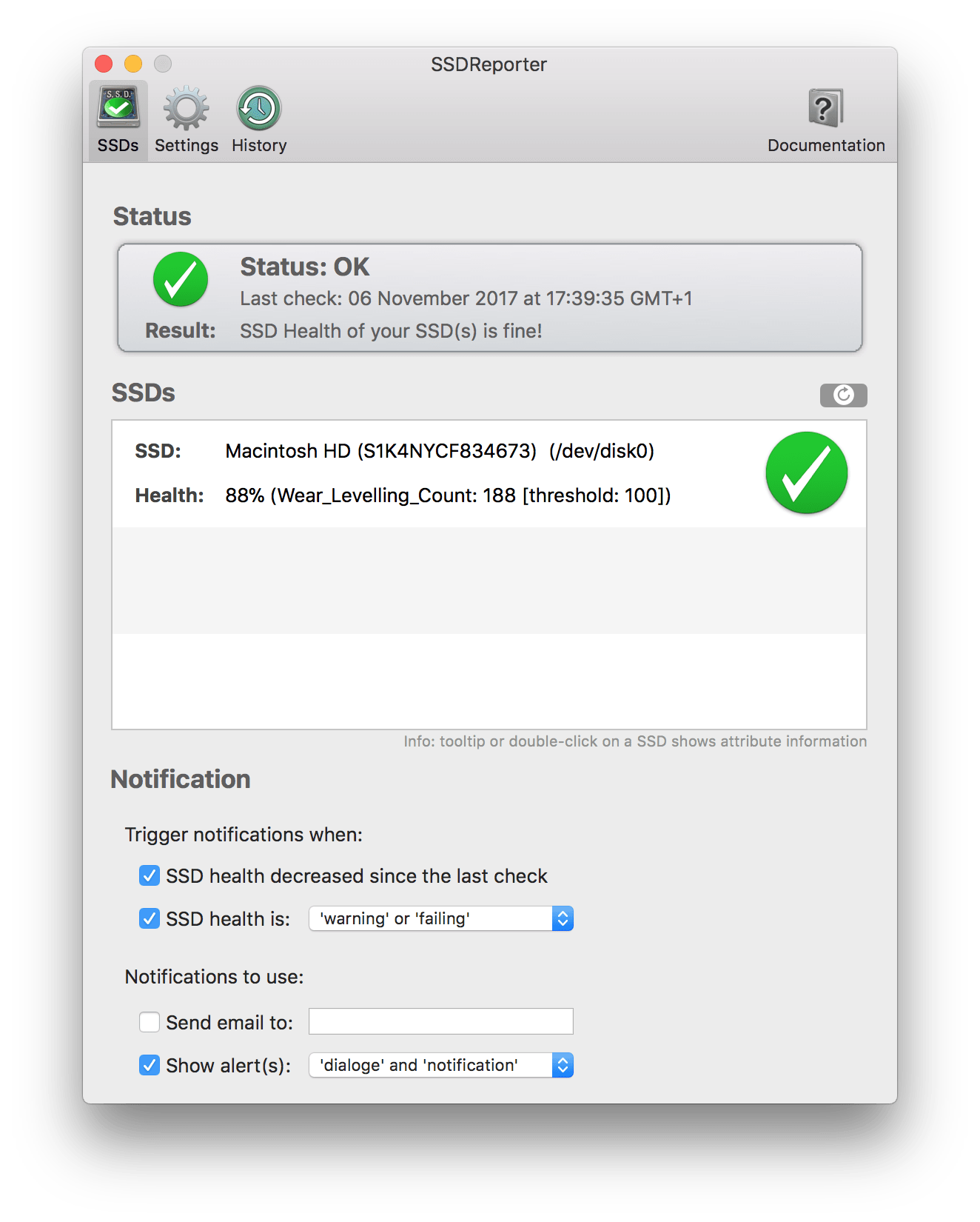 Mac SSDReporter - check & monitor your SSD / Flash health
